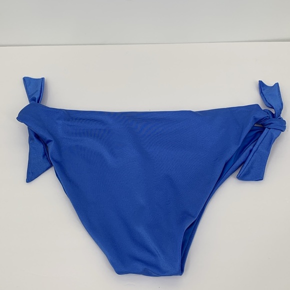 Agua Bendita Mila Aine solid tie bikini bottom blue adjustable swim new 3X - Picture 3 of 4